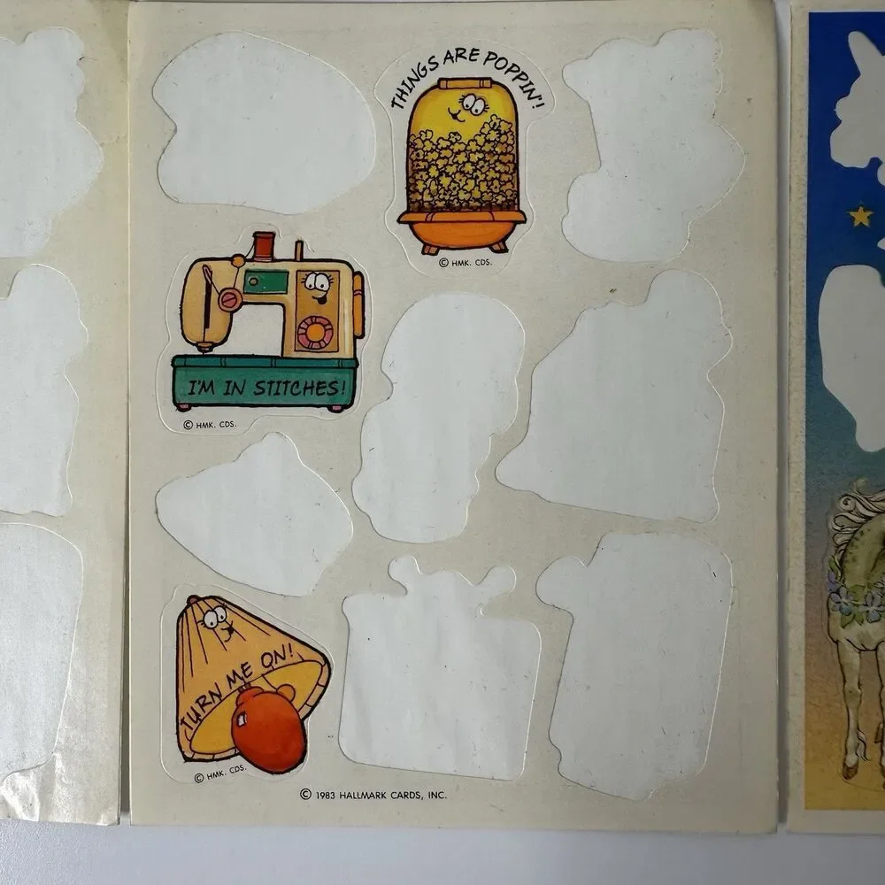 Lot 6 Incomplete Sticker Sheets Vintage & New Disney Hallmark Peanuts Lenticular